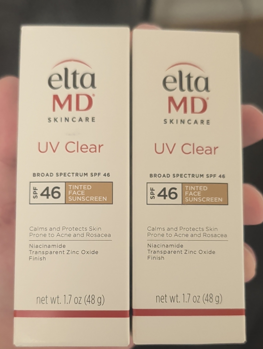 (2pack)EltaMD UV Clear Tinted  Sunscreen SPF 46 - Broad Spectrum New 2029expire
